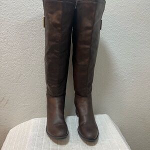 Vince Camuto Dark Brown Leather Boots Size 6 1/2 M